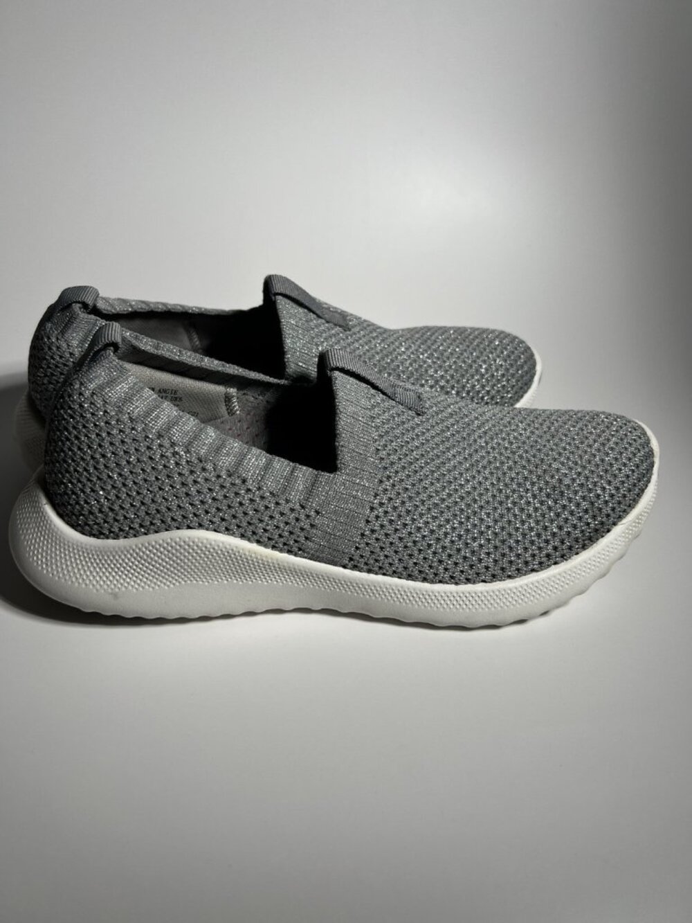 Aetrex Angie Gray White Knit Slip-On Sneakers Women’s Size 7 Comfort Shoes - Picture 4 of 13